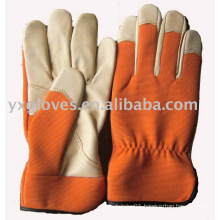 Orange Color Glove-Pig Leather Glove-Working Glove-Garden Glove